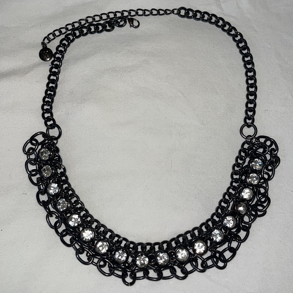 Crystal rhinestones chain necklace